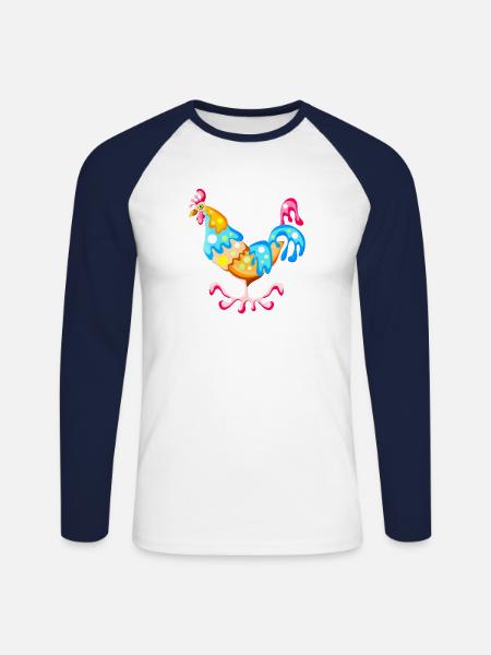 weather vane - Unisex Long Sleeve Baseball T-Shirt - white/navy
