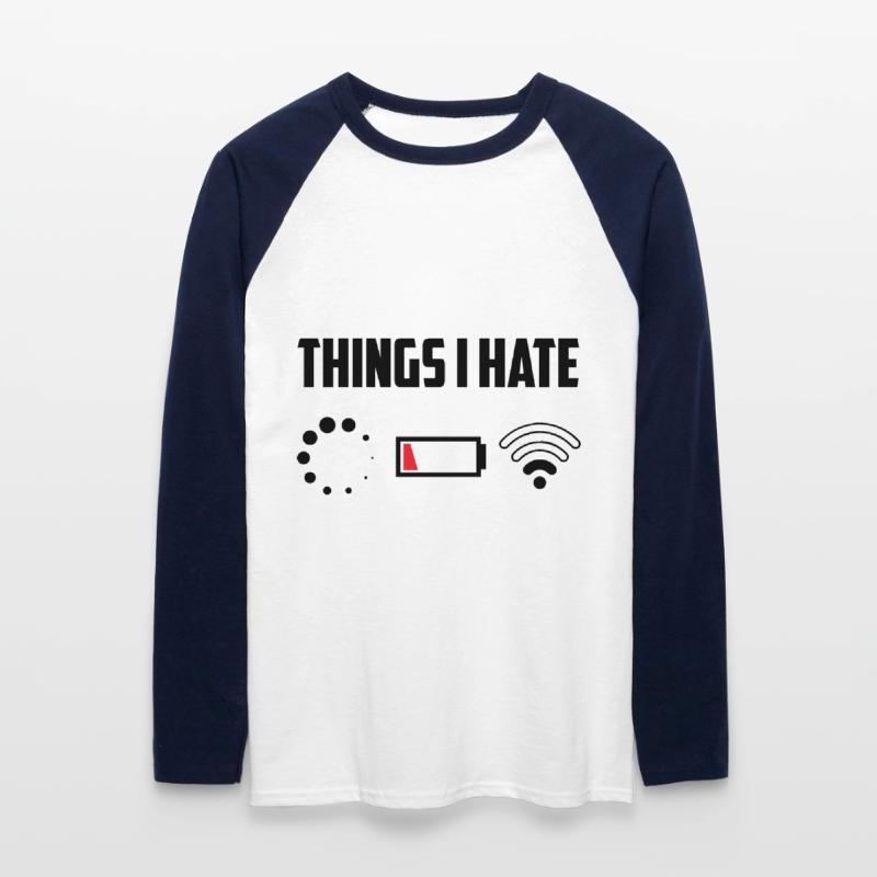Things I Hate Programmer Coder Coding Developer So Unisex Baseballshirt langarm