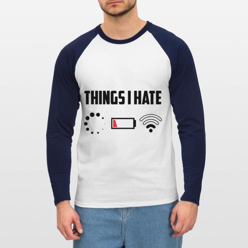 Things I Hate Programmer Coder Coding Developer So Unisex Baseballshirt langarm