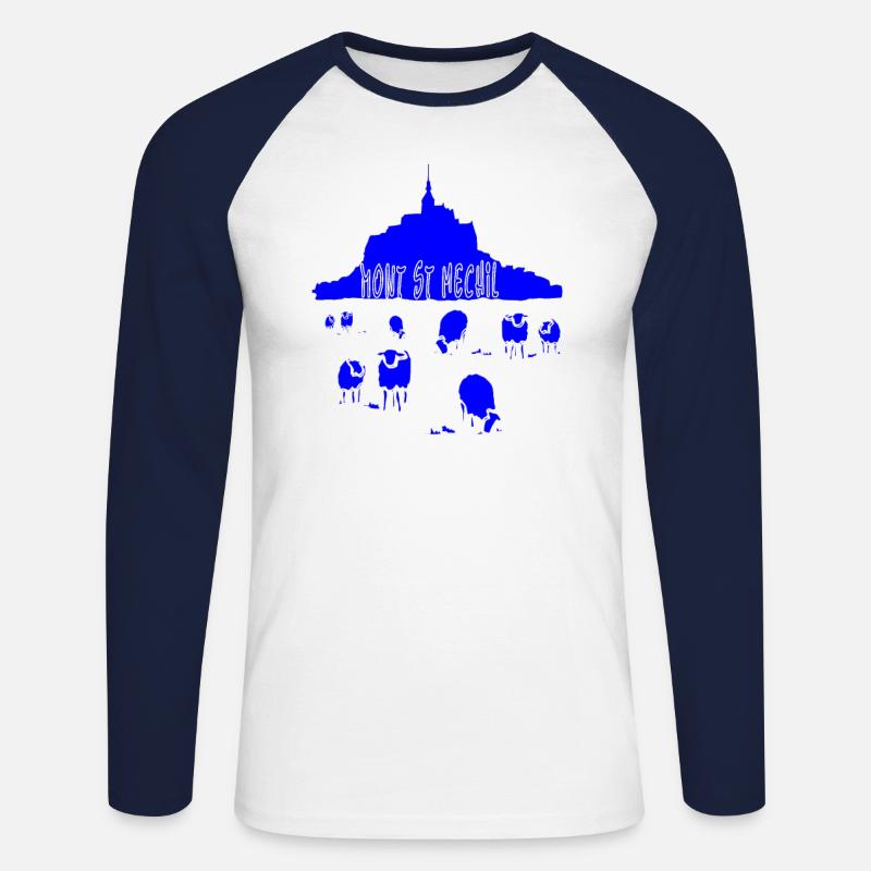 MONT SAINT MECHIL - Unisex Baseballshirt langarm - Weiß/Navy