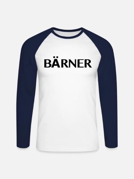 Bärner Bern - Unisex Baseballshirt langarm - Weiß/Navy