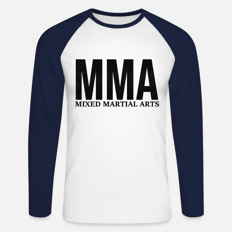 Mma - Unisex Baseballshirt langarm - Weiß/Navy