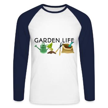 Garden Life Gardener Horticulturist Gardening Land - Unisex Baseballshirt langarm - Weiß/Navy - Vorne - Nik (191cm)