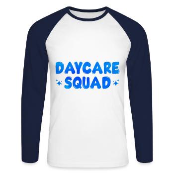 Daycare Squad Daycare Provider Daycare Teacher Pre - Unisex Baseballshirt langarm - Weiß/Navy - Vorne - Nik (191cm)