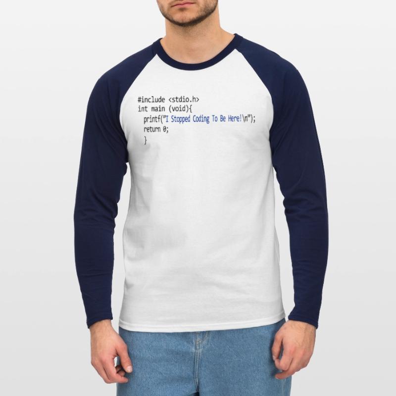 I stopped coding to be here. programmieren Unisex Baseballshirt langarm