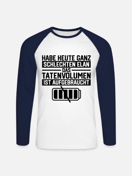 Geschenkidee Kollegen Büro - Unisex Baseballshirt langarm - Weiß/Navy