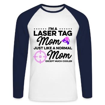 Im A Laser Tag Mom Just Like A Normal Mom Except M - Unisex Baseballshirt langarm - Weiß/Navy - Vorne - Nik (191cm)