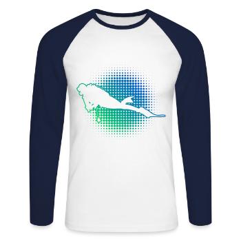 Plongée sous-marine Plongeur Hommes Plongeur sous-marin - T-shirt baseball manches longues Homme - blanc/marine - Devant - Nik (191cm)