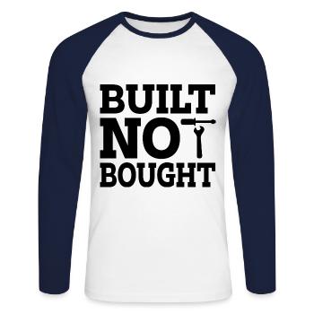 Built Not Bought Car Mechanic Automobile Repair Ca - Unisex Baseballshirt langarm - Weiß/Navy - Vorne - Nik (191cm)
