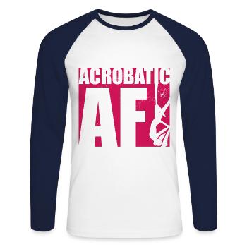 Acrobatic Af Gymnast Gymnastics Acrobat Acrobatics - Unisex Baseballshirt langarm - Weiß/Navy - Vorne - Nik (191cm)