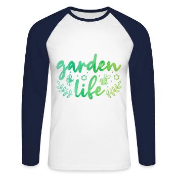 Garden Life Gardener Horticulturist Gardening Land - Unisex Baseballshirt langarm - Weiß/Navy - Vorne - Nik (191cm)