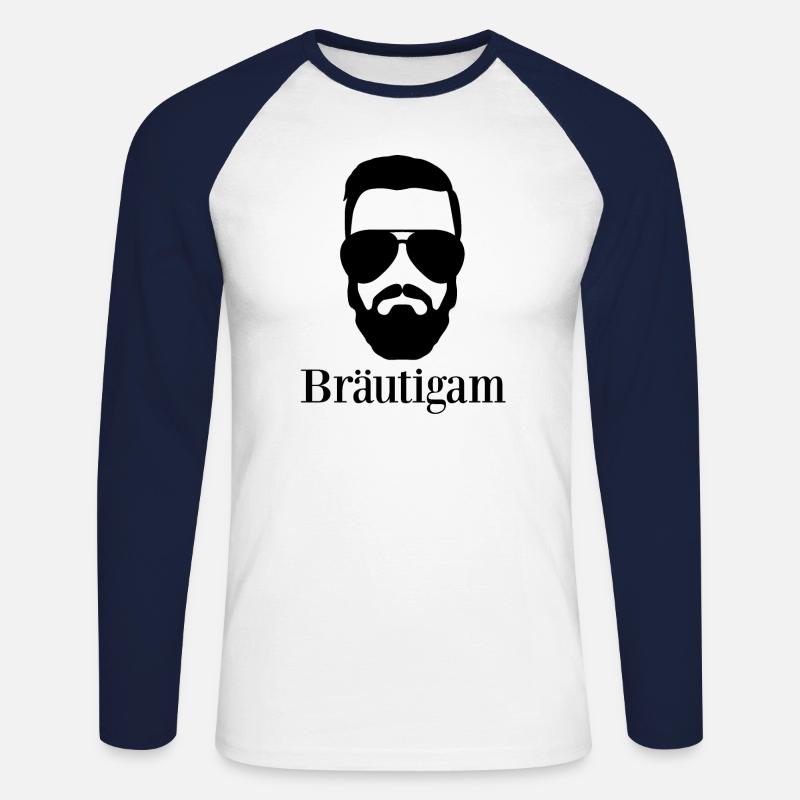 Junggesellenabschied Bräutigam Crew Abschiedstour - Unisex Baseballshirt langarm - Weiß/Navy