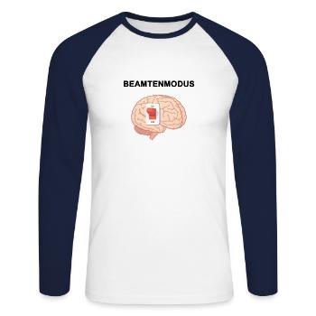 Lustiges Beamten Beamter Beamte Arbeit Geschenk - Unisex Baseballshirt langarm - Weiß/Navy - Vorne - Nik (191cm)