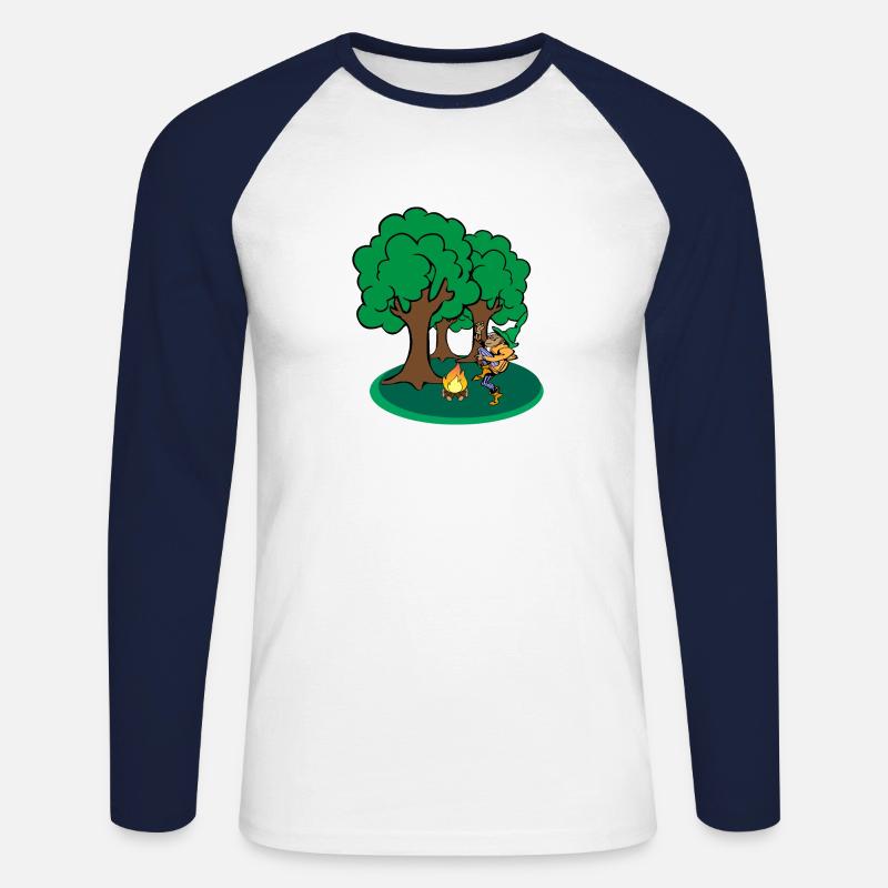 Rumpelstilzchen - Unisex Baseballshirt langarm - Weiß/Navy