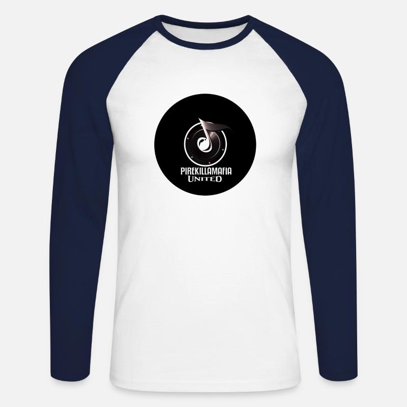 PKM ORIGINAL SCHWARZ - Unisex Baseballshirt langarm - Weiß/Navy