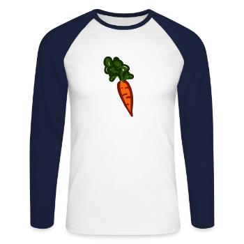 Carotte / Carotte - T-shirt baseball manches longues Homme - blanc/marine - Devant - Nik (191cm)