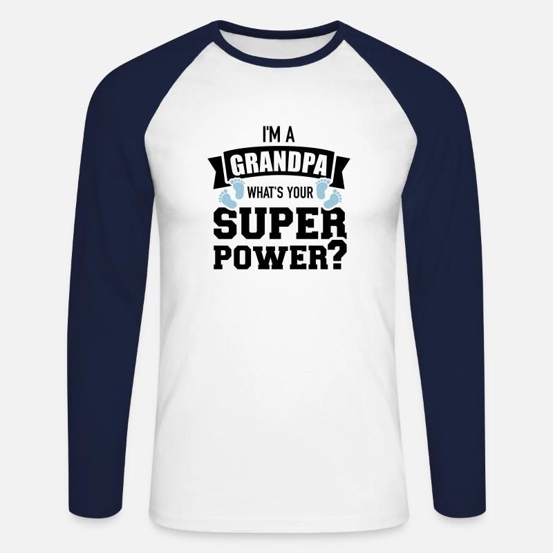Opa - Unisex Baseballshirt langarm - Weiß/Navy