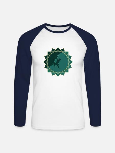 Climber climbing - Unisex Long Sleeve Baseball T-Shirt - white/navy
