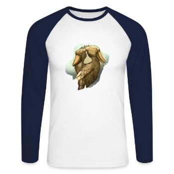 Schuhschnabel Vogel Ornithologe Wald I Geschenk - Unisex Baseballshirt langarm - Weiß/Navy - Vorne - Nik (191cm)