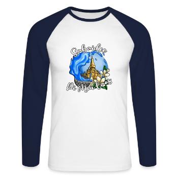 Laos Laotian Laotian New Year I Gift - Unisex Long Sleeve Baseball T-Shirt - white/navy - Front - Nik (191cm)