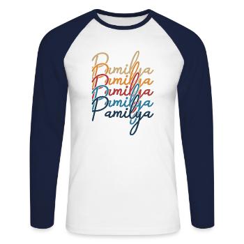 Philippines Filipino Flag Pride I Gift - Unisex Long Sleeve Baseball T-Shirt - white/navy - Front - Nik (191cm)