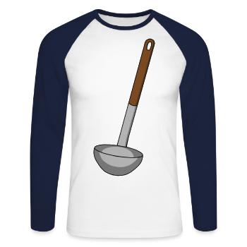 Soup kitchen cooking cook cook soup - Unisex Long Sleeve Baseball T-Shirt - white/navy - Front - Nik (191cm)