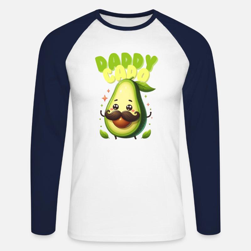 DaddyCado - Unisex Baseballshirt langarm - Weiß/Navy