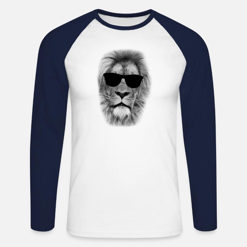 Cool Cat - Unisex Baseballshirt langarm - Weiß/Navy