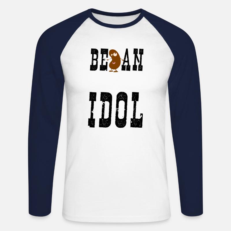 Sei ein Idol - Unisex Baseballshirt langarm - Weiß/Navy