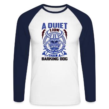 sweden sweden scandinavia nord viking flag tor - Unisex Long Sleeve Baseball T-Shirt - white/navy - Front - Nik (191cm)