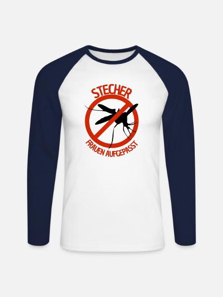 Stecher Männergeschenk - Unisex Baseballshirt langarm - Weiß/Navy