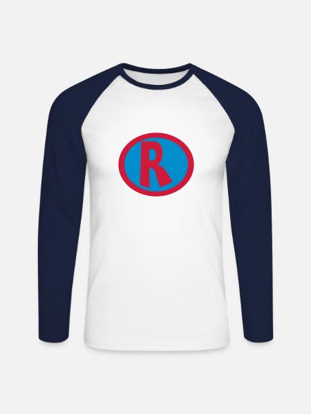 Super, Superheld, Superheldin, Hero, R - Unisex Baseballshirt langarm - Weiß/Navy