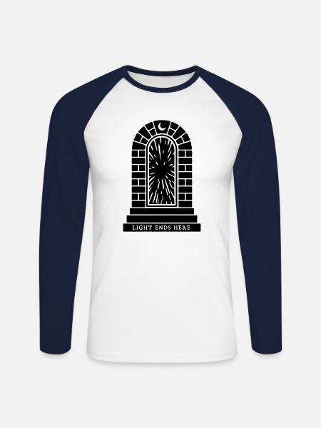 Dark Portal - Darkness - Unisex Long Sleeve Baseball T-Shirt - white/navy