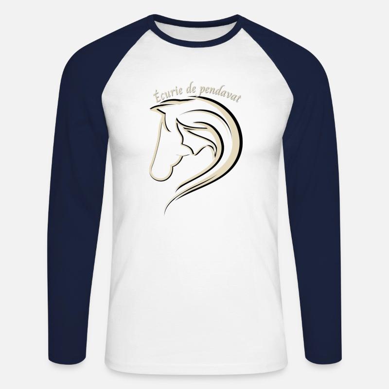 Pendavat stabile - Maglia da baseball a manica lunga da uomo - bianco/navy