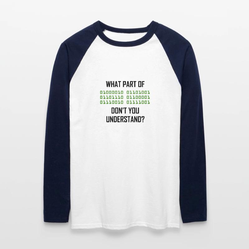 Binary system programmer computer science nerd Unisex Long Sleeve Baseball T-Shirt