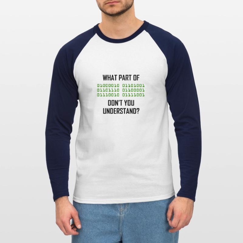 Binary system programmer computer science nerd Unisex Long Sleeve Baseball T-Shirt