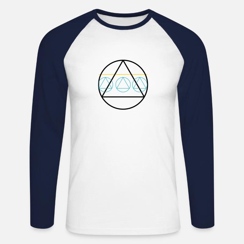 AA Alcoholics Anonymous Alcoholics Anonymous - Unisex Long Sleeve Baseball T-Shirt - white/navy