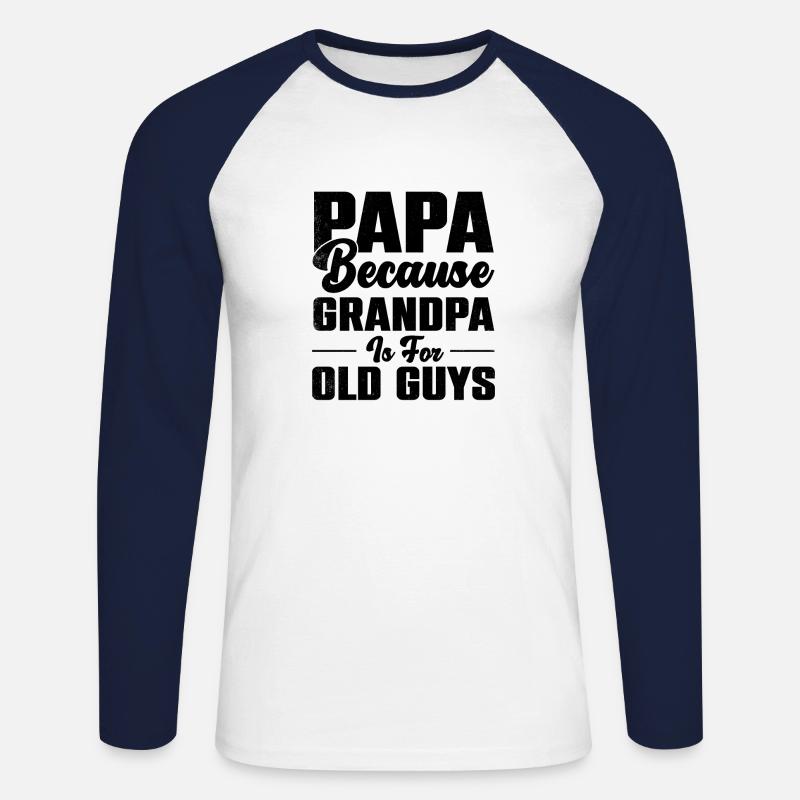 Bester Opa Der Welt - Unisex Baseballshirt langarm - Weiß/Navy