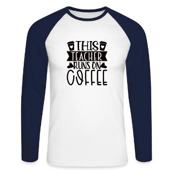 Teacher Learning Teaching Kindergarten Student School - Unisex Long Sleeve Baseball T-Shirt - white/navy - Front - Nik (191cm)