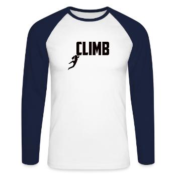 Escalade Escalade Solo Escalade Femmes - T-shirt baseball manches longues Homme - blanc/marine - Devant - Nik (191cm)