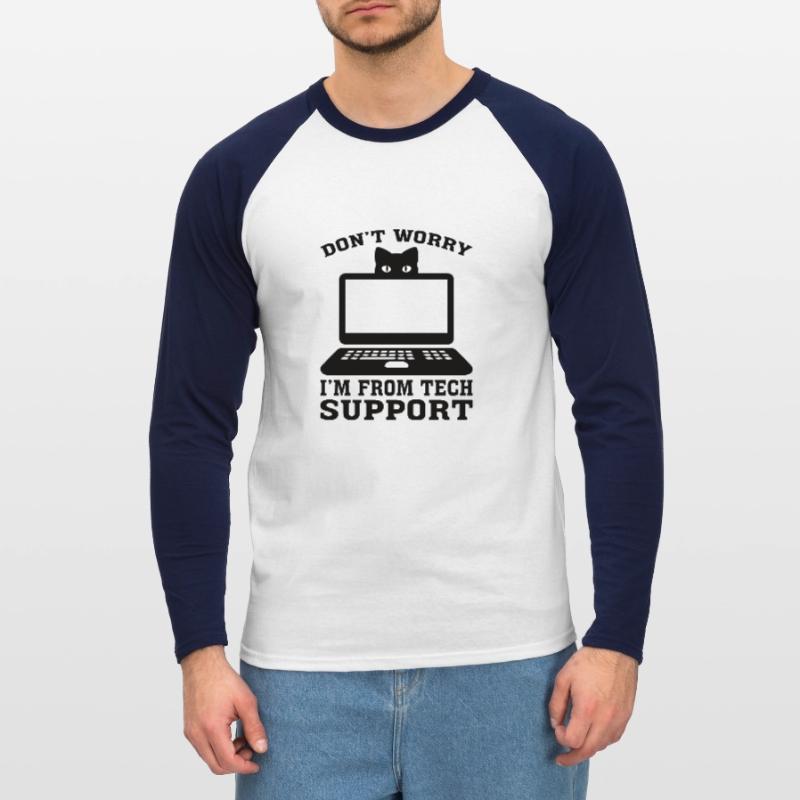 Technical Support Computer Technology IT Software Unisex Long Sleeve Baseball T-Shirt