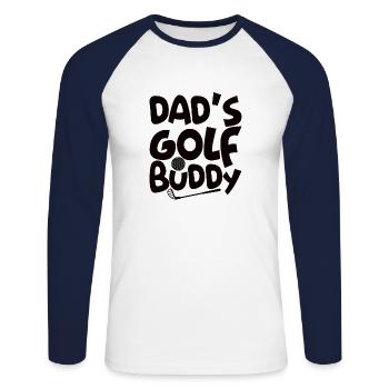 Golf Son Legend Père Partenaire de golf - T-shirt baseball manches longues Homme - blanc/marine - Devant - Nik (191cm)