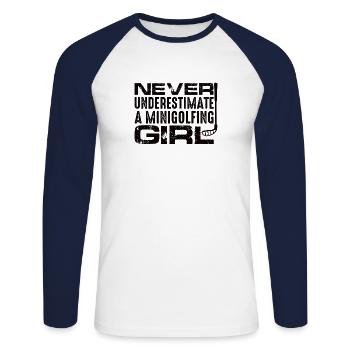 MINIGOLF GOLFEUR GOLFEUR -GOLFEUR -GOLFEUR -GOLFEUR - T-shirt baseball manches longues Homme - blanc/marine - Devant - Nik (191cm)