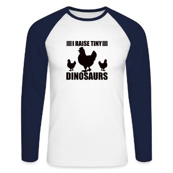 Farmer Tractor Agriculture Farmer Tractor Farm - Unisex Long Sleeve Baseball T-Shirt - white/navy - Front - Nik (191cm)