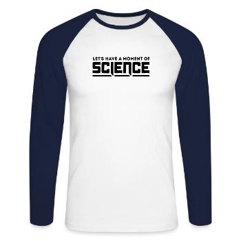 Chimie Chimiste Scientifique Bachelor Master - T-shirt baseball manches longues Homme - blanc/marine - Devant - Nik (191cm)
