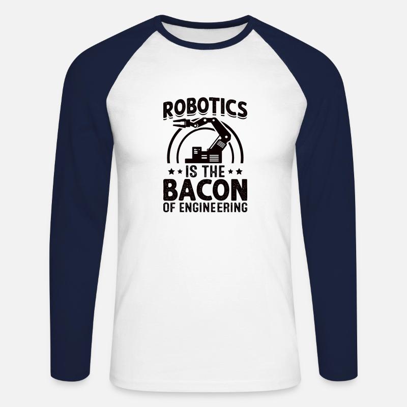 Roboter Programmierer Automatisierungstechniker - Unisex Baseballshirt langarm - Weiß/Navy