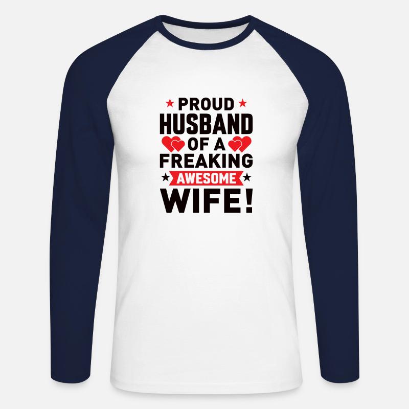 Beste Ehefrau - Unisex Baseballshirt langarm - Weiß/Navy