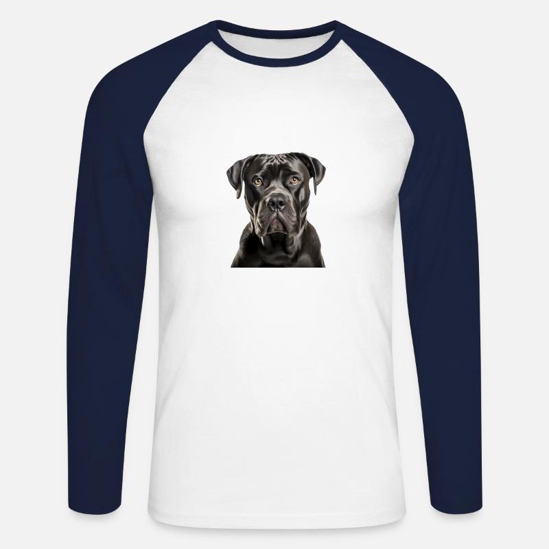Cane Corso - Unisex Baseballshirt langarm - Weiß/Navy