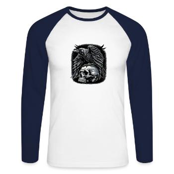 Guardian of the Lost - Unisex Long Sleeve Baseball T-Shirt - white/navy - Front - Nik (191cm)
