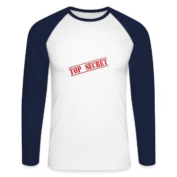 top secret J - T-shirt baseball manches longues Homme - blanc/marine - Devant - Nik (191cm)